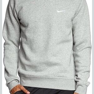 Nike Men's Light Gray Crewneck Sweater